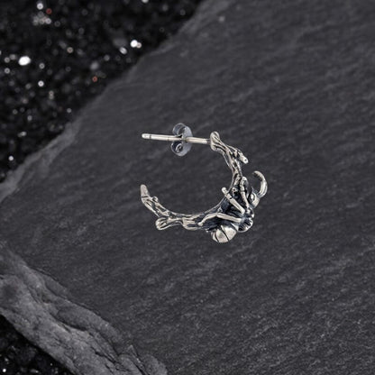 Ant Climbing a Tree Sterling Silver Earrings