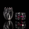 Archangel Michael Wings Gem Sterling Silver Ring