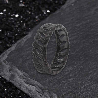 Bones Splicing Hollow Stainless Steel Ring