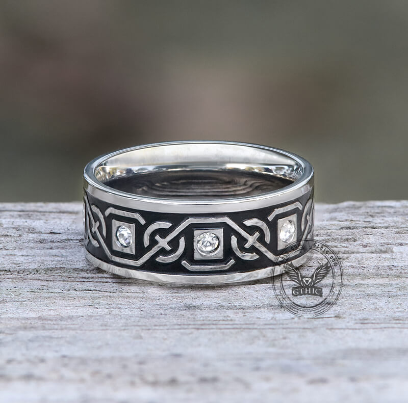 Celtic Knot Stainless Steel Band Ring