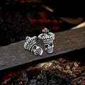 Cross Crown Skull Stainless Steel Stud Earrings