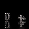 Cross Sword Sterling Silver Open Ring
