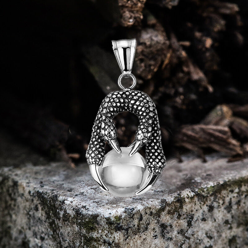 Dragon Claw Agate Stainless Steel Pendant