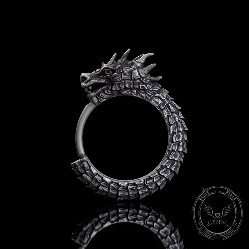 Dragon Sterling Silver Huggie Earrings