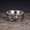 Eight-pointed Star Pirate Anchor Stainless Steel Ring