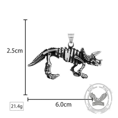 Ferocious Dinosaur Stainless Steel Pendant