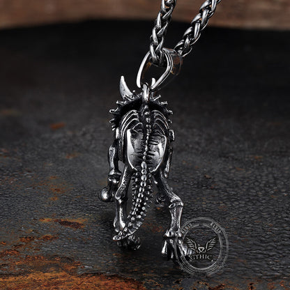 Ferocious Dinosaur Stainless Steel Pendant