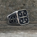 Jerusalem Cross Stainless Steel Christian Ring