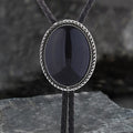 Natural Gemstone Cowboy Alloy Bolo Tie