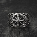 Northern Pirate Compass Sterling Silver Marine Ring