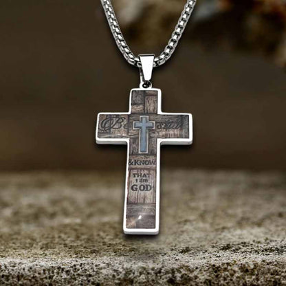 Painted Jesus Cross Stainless Steel Pendant
