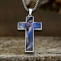 Painted Jesus Cross Stainless Steel Pendant
