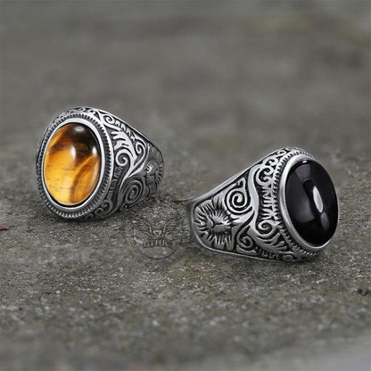 Pattern Gem Sterling Silver Ring