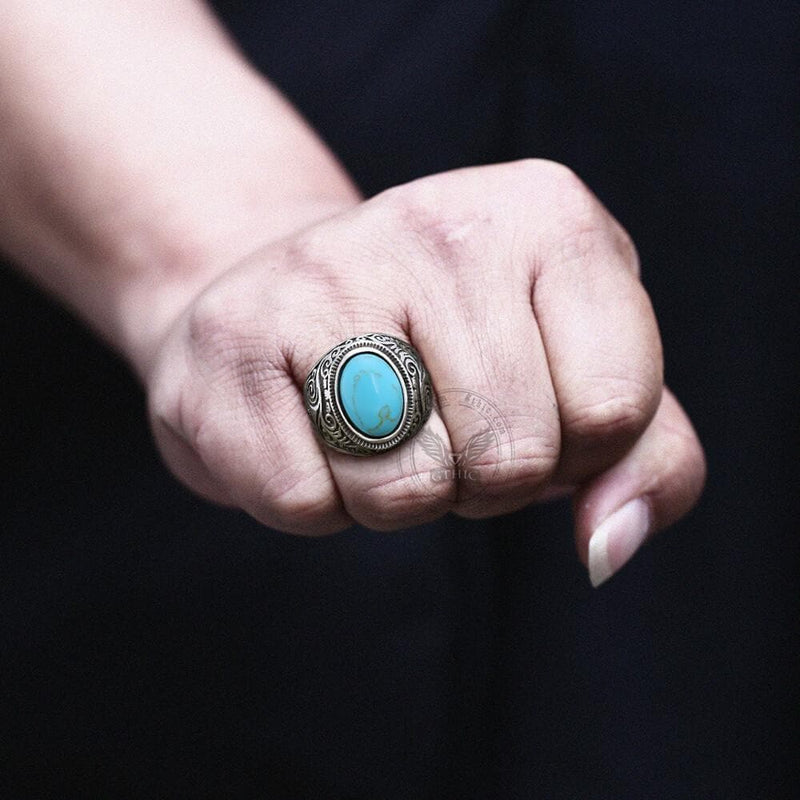 Pattern Gem Sterling Silver Ring