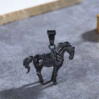 Prairie Horse Stainless Steel Pendant