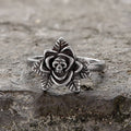 Rose Skull Stainless Steel Ring