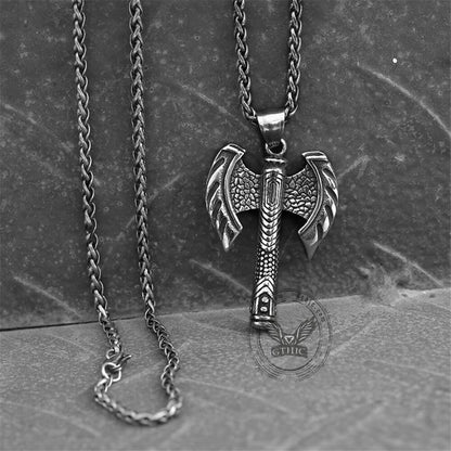 Viking Axe Stainless Steel Pendant