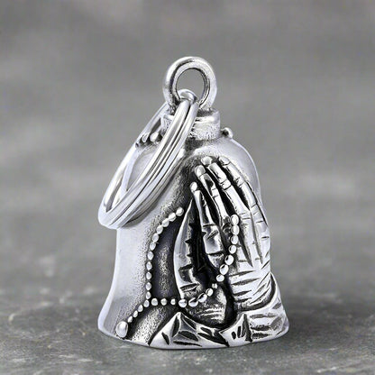 Virgin Mary Guardian Bell Stainless Steel Keychain