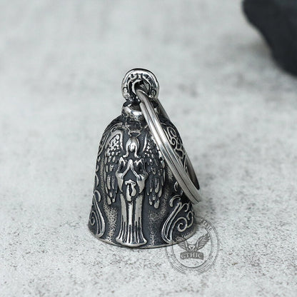 Virgin Mary Guardian Bell Stainless Steel Keychain