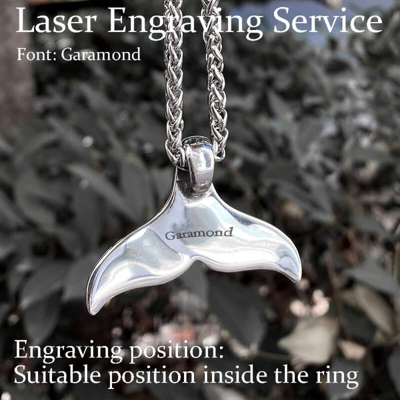 Whale Tail Stainless Steel Pendant
