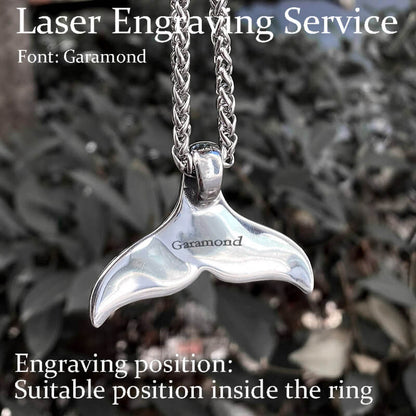 Whale Tail Stainless Steel Pendant