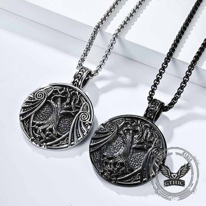 Yggdrasil Helm of Awe Stainless Steel Pendant
