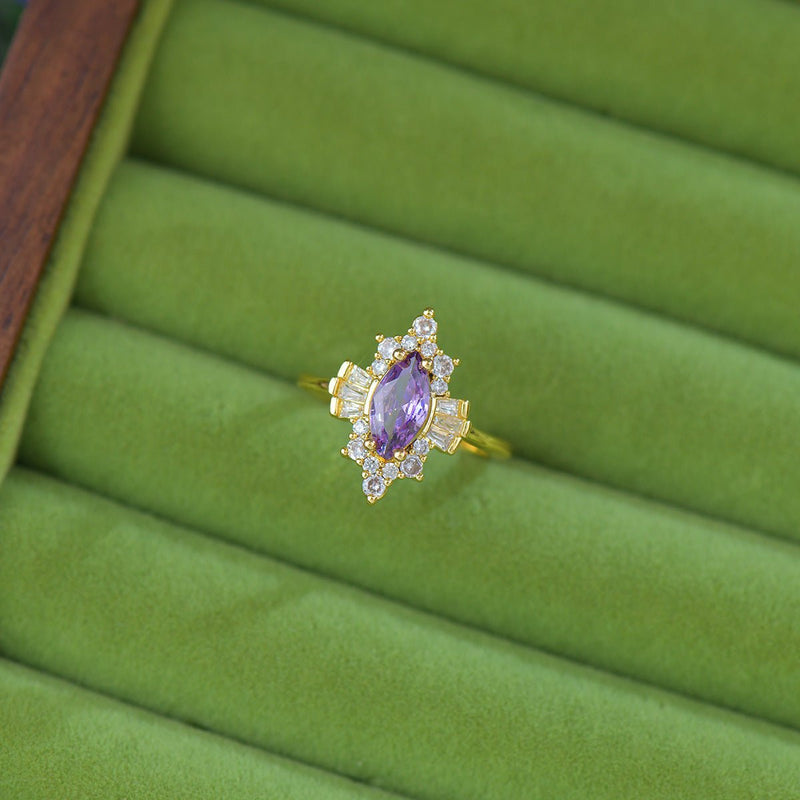 Violet Art Deco Ring