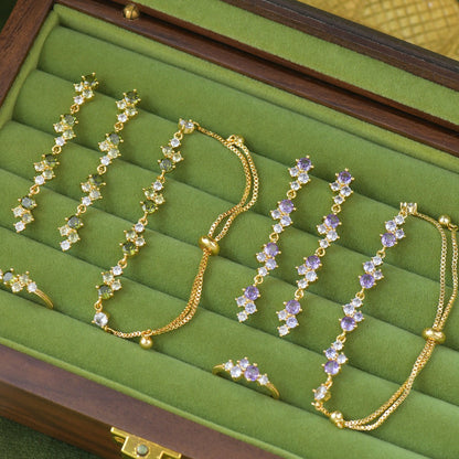 Violet Cascade Bracelet