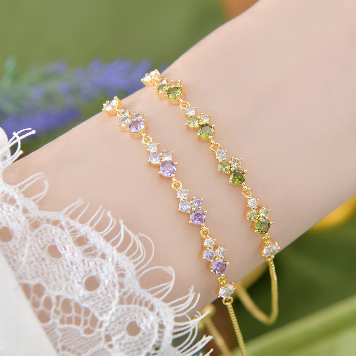 Violet Cascade Bracelet