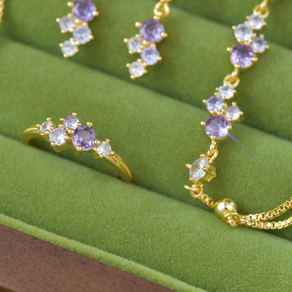 Violet Cascade Ring