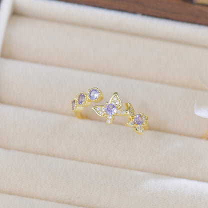 Violet Flutter Ring
