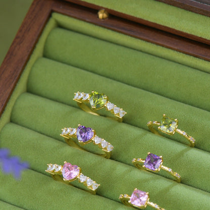 Violet Heart Ring