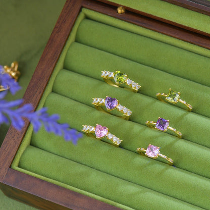 Violet Heart Ring