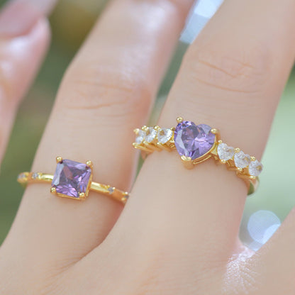 Violet Heart Ring