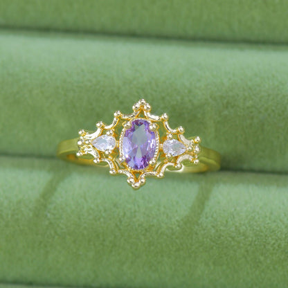Violet Regalia Oval Ring