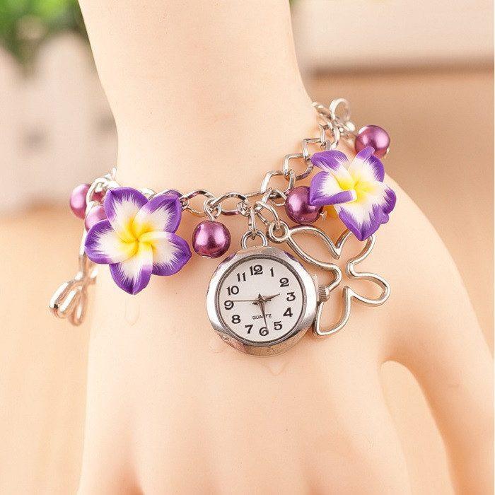 Butterflies & Flowers Bracelet Watch