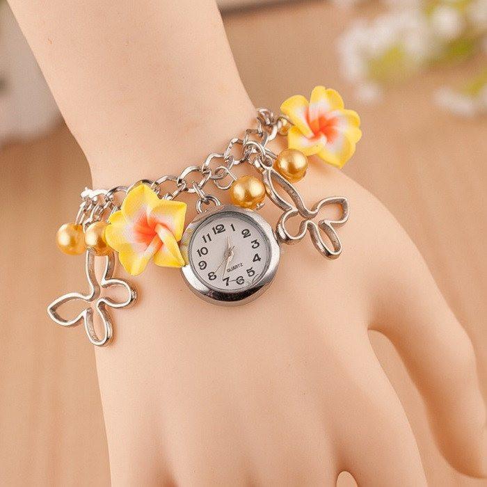 Butterflies & Flowers Bracelet Watch