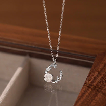 White Rose Necklace
