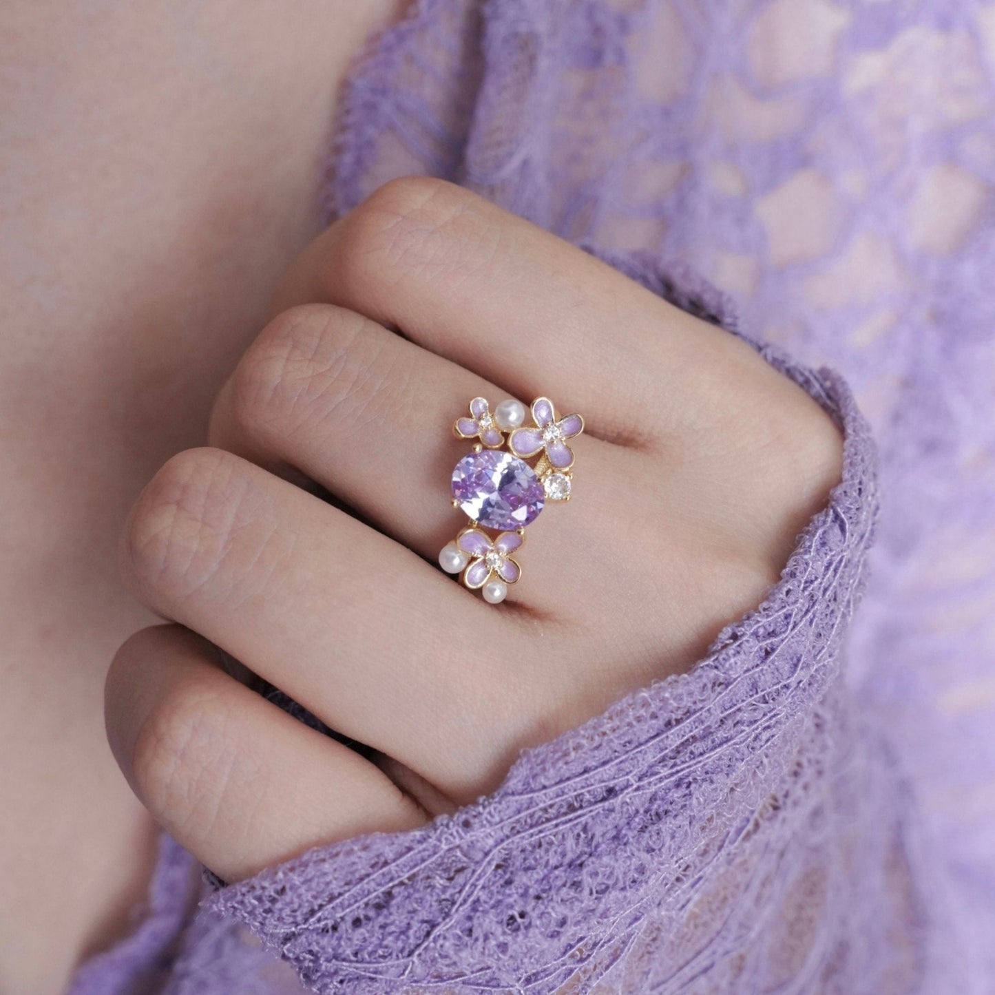 Wisteria Amethyst Ring