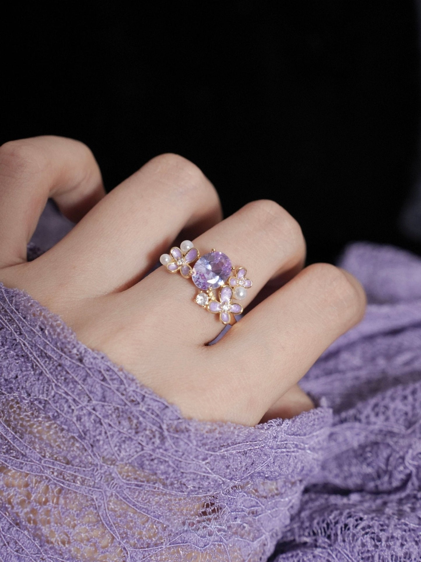 Wisteria Amethyst Ring