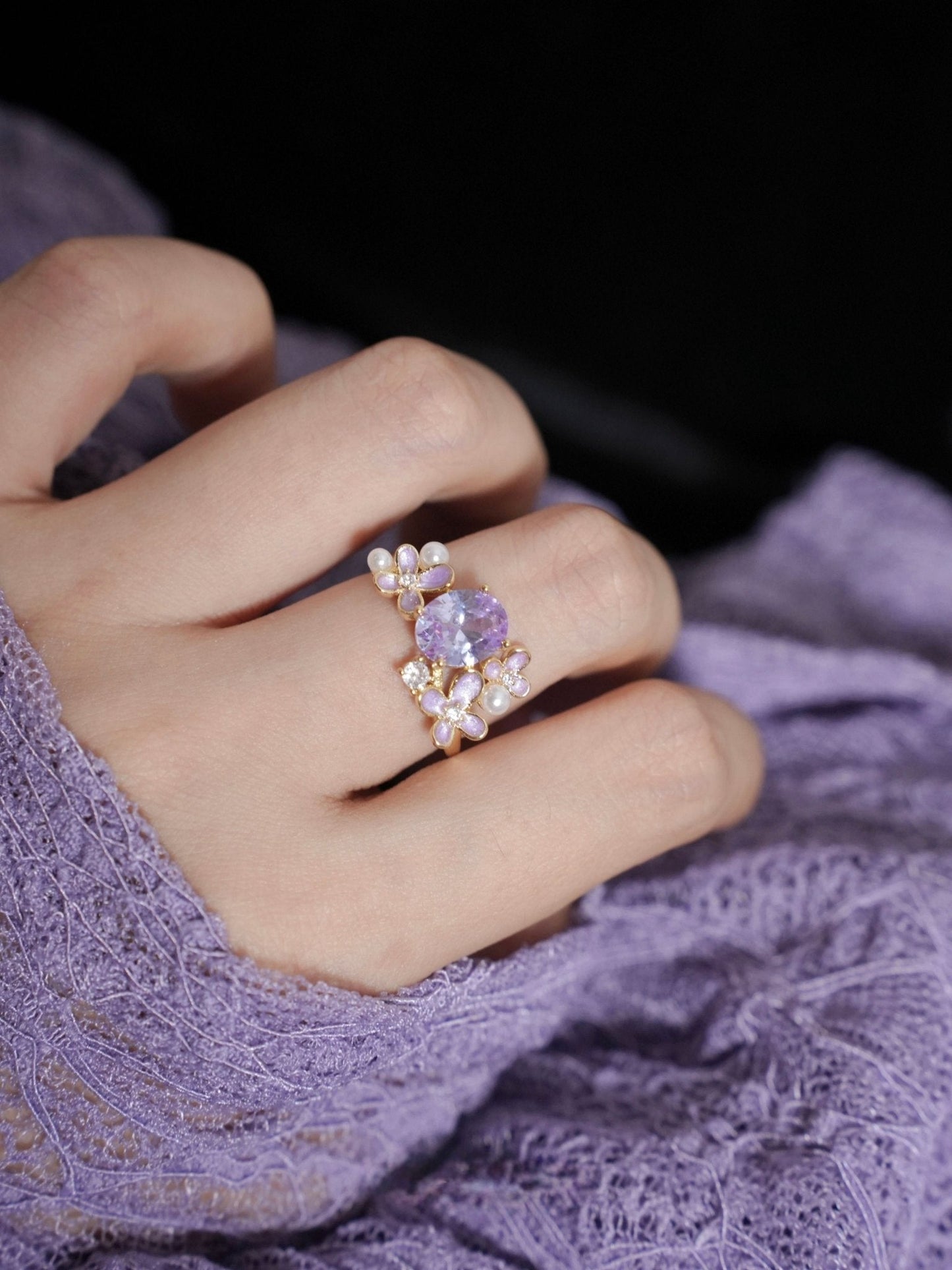 Wisteria Amethyst Ring