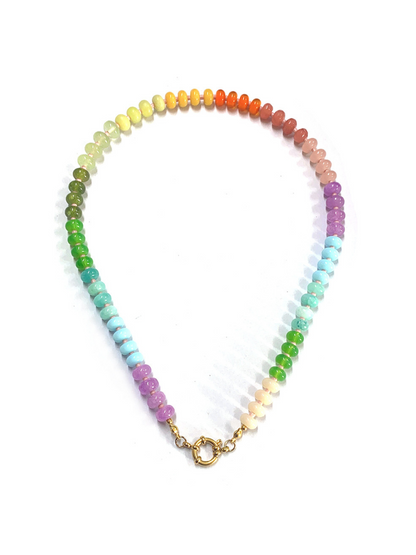 Zina Pastel Spectrum Beaded Necklace